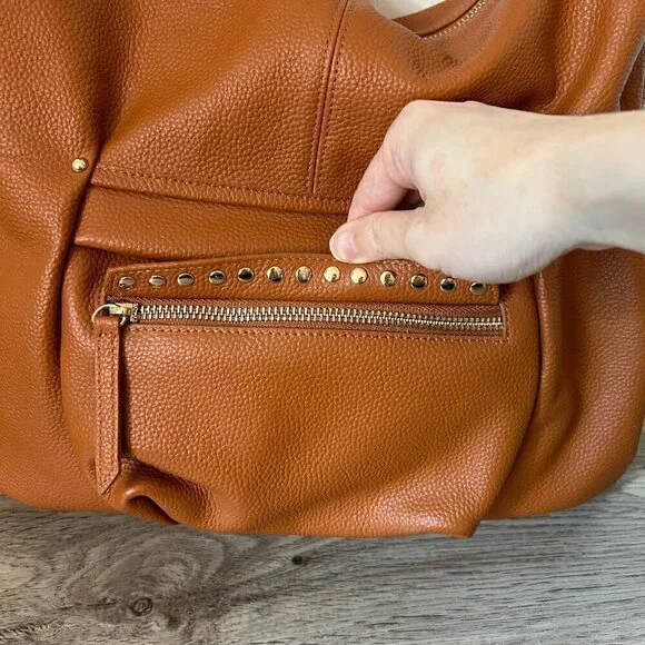 Laggo Joyce Hobo Leather Bag in British Tan NWOT
